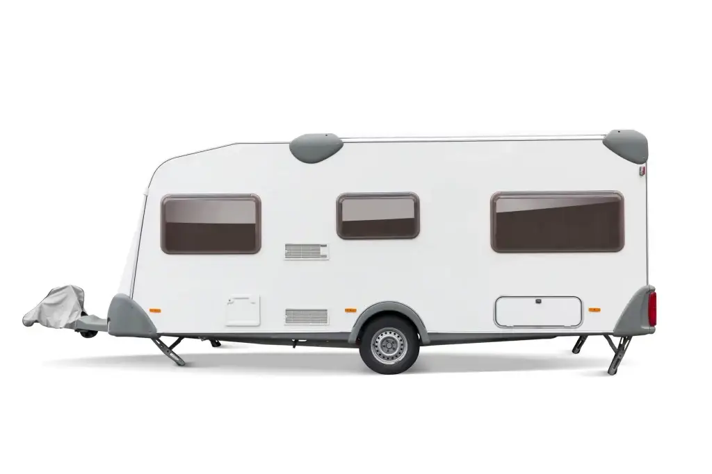 Wohnwagen Seitenansicht